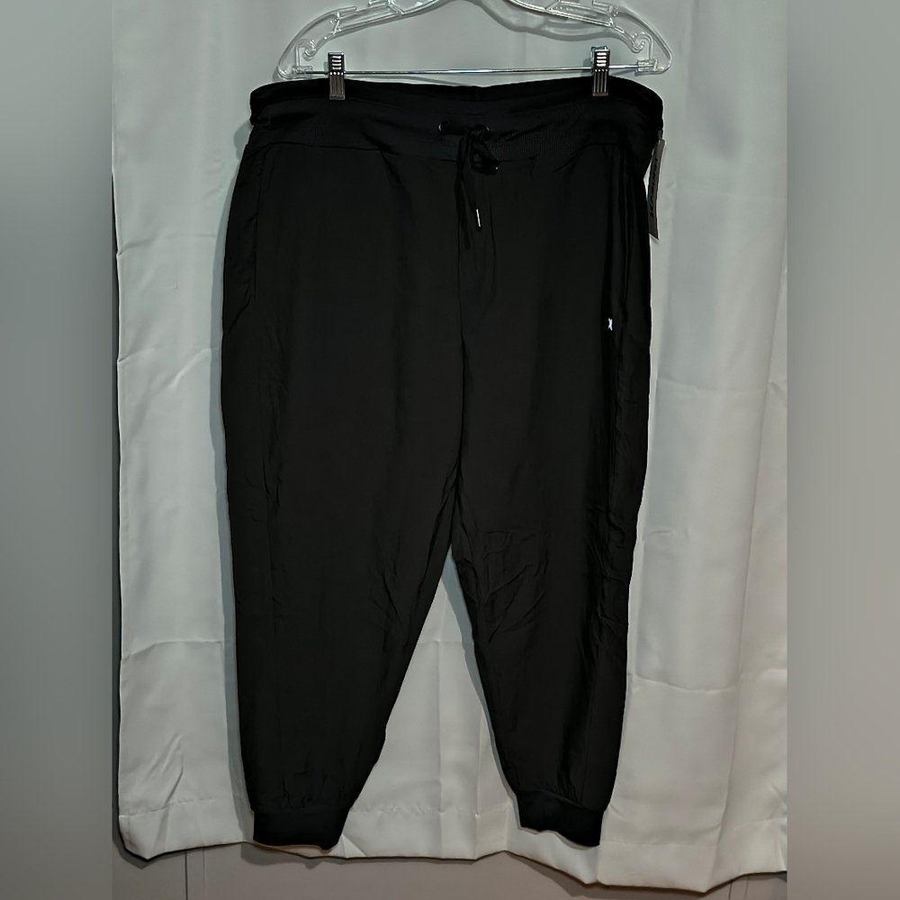 Hurley City Stretch Joggers Women's Size XL Black Drawstring Waist - Picture 1 of 13